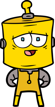 cartoon robot drawing png