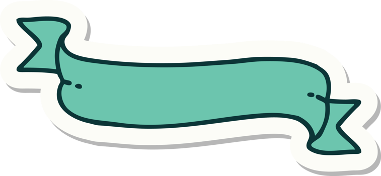 sticker of tattoo in traditional style of a banner png