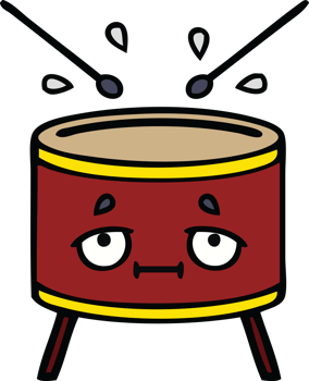 cute cartoon of a drum png