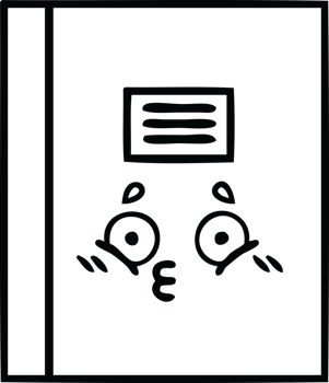 line drawing cartoon of a notebook png