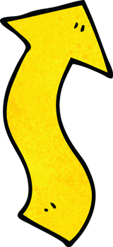 cartoon doodle directing arrow png
