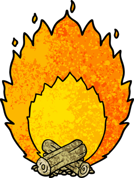 cartoon blazing camp fire png