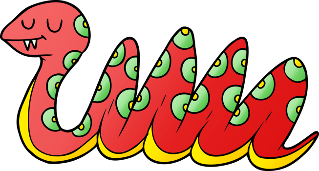 cartoon snake drawing png