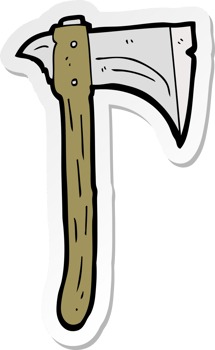sticker of a cartoon axe png
