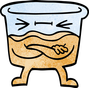 cartoon doodle whisky glass png