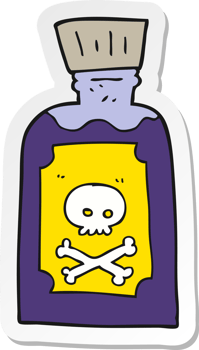 sticker of a cartoon poison png
