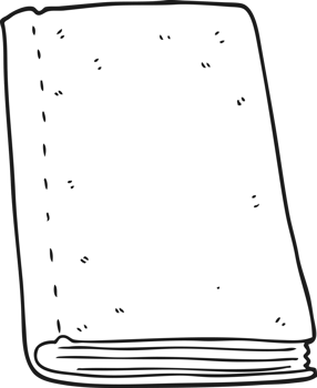 black and white cartoon book png