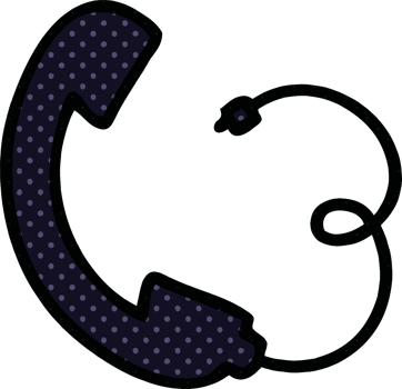comic book style cartoon of a telephone handset png