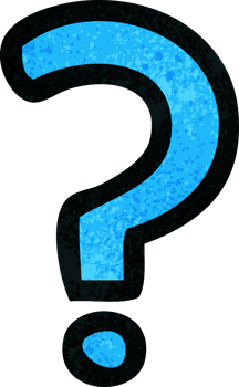 retro grunge texture cartoon of a question mark png