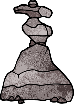 cartoon doodle boulders png