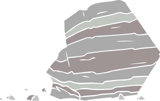 flat color style cartoon large rock png