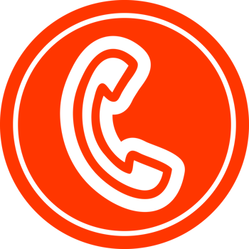 telephone handset circular icon symbol png