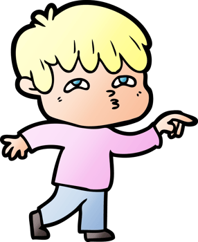 cartoon curious man png