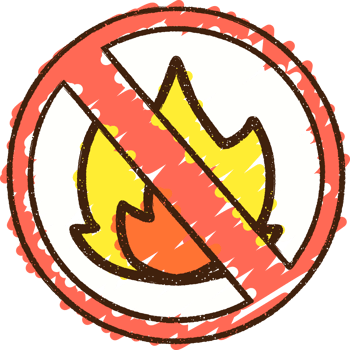 No Fires Chalk Drawing png