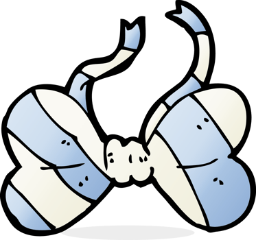cartoon striped bow tie png