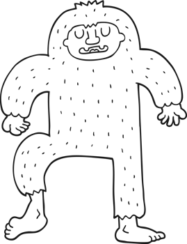 cartoon bigfoot drawing png