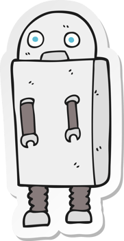 sticker of a cartoon robot png