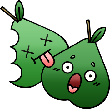 gradient shaded cartoon of a pears png