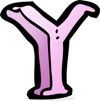 cartoon letter Y png
