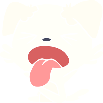 flat color style cartoon dog throwing tantrum png
