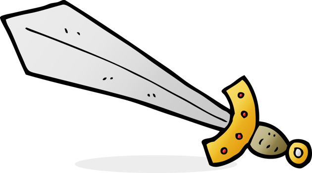 cartoon sword drawing png