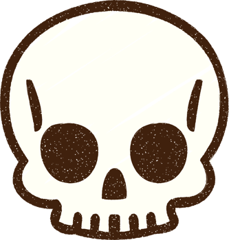 Spooky Skull Chalk Drawing png