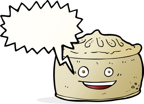 cartoon pie with speech bubble png