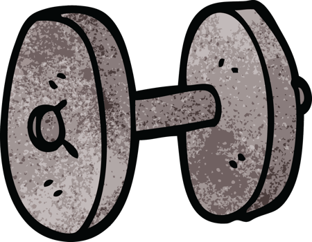 cartoon doodle gym weights png