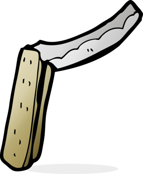 cartoon folding razor png