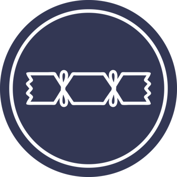 christmas cracker circular icon symbol png