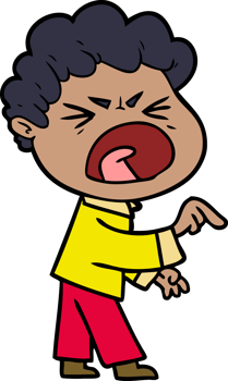 cartoon furious man png