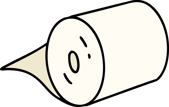 cartoon roll of toilet paper png