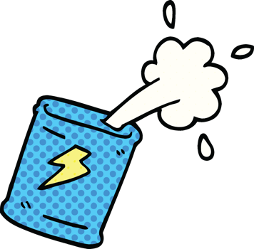 comic book style cartoon soda can png