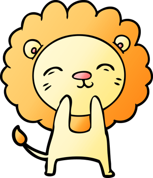 cartoon lion drawing png