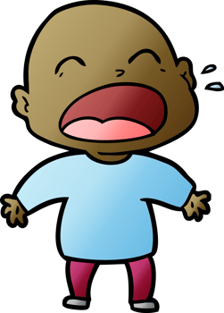 cartoon shouting bald man drawing png