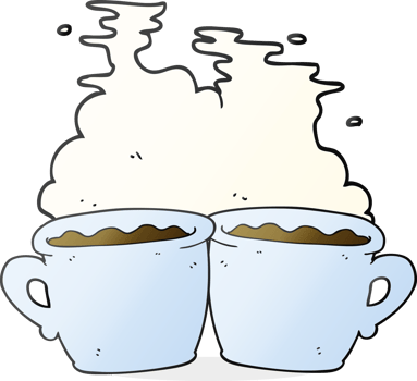 cartoon old coffee cup png