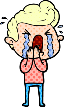 cartoon crying man png