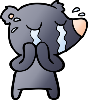 crying bear cartoon chraracter drawing png