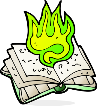 cartoon magic spell book png