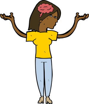 cartoon intelligent woman png