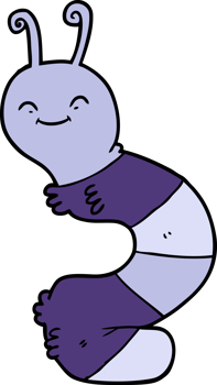cartoon happy caterpillar drawing png