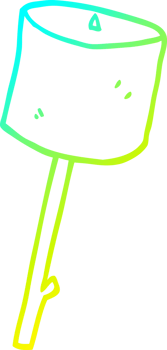 cold gradient line drawing cartoon toasted marshmallow png