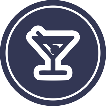 cocktail with olive circular icon png
