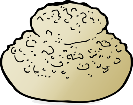 cartoon bread drawing png