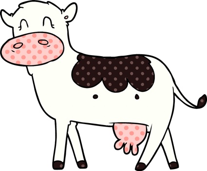 cartoon dairy cow png