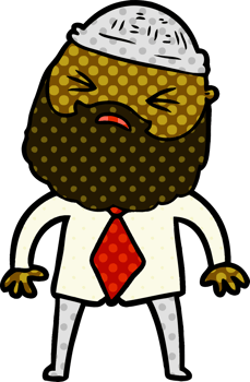 cartoon man with beard png