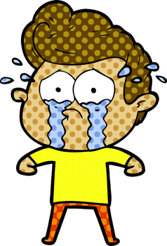 cartoon crying man png
