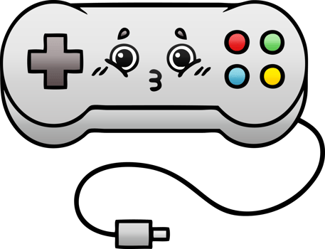 gradient shaded cartoon of a game controller png