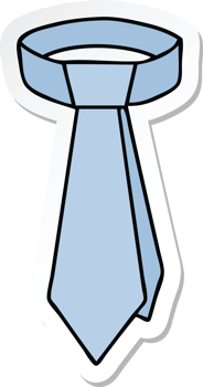 sticker of a quirky hand drawn cartoon neck tie png