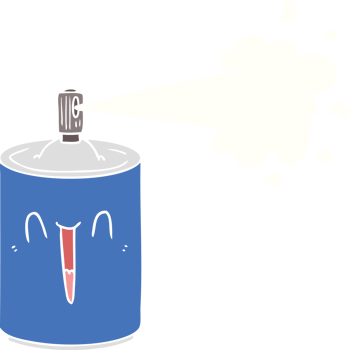 flat color style cartoon aerosol spray can png